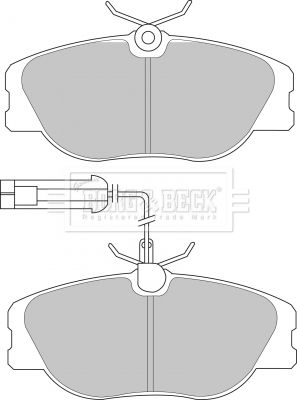 BORG & BECK Комплект тормозных колодок, дисковый тормоз BBP1567